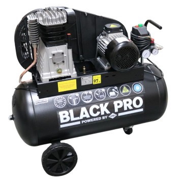 Compresor cu două cilindri Black Pro B3800B 10 bar 3 CP/2.2 kW 289.3 l/min 90 l