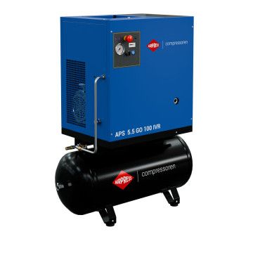 Compresor cu șurub APS 5.5 GO 100 Combi IVR  5.5 CP / 4 kW 10 bar 264-468 l/min 100 l