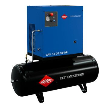 Compresor cu șurub APS 5.5 GO 200 Combi IVR 5.5 KM / 4 kW 10 bar 264-468 l/min 200 l