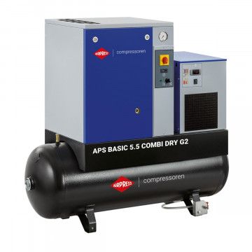 Compresor cu șurub APS 5.5 Basic G2 Combi Dry 10 bar 5.5 CP/4 kW 516 l/min 200 l