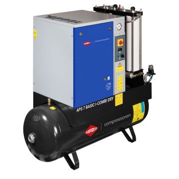Compresor cu șurub APS 7 Basic i-Combi Dry 10 bar 7.5 CP/5.5 kW 780 l/min 200 l cu set de filtre de adsorbție OFAG4