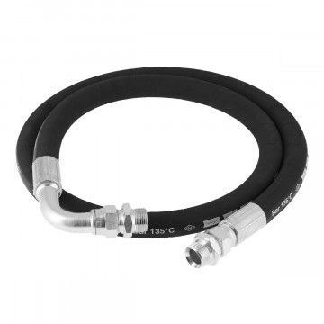 Furtun de înaltă presiune 3/4" 1 m 105 bar - capăt drept + unghiular