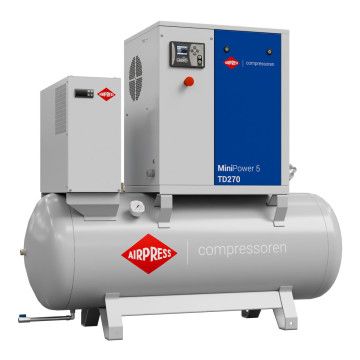Compresor cu șurub MiniPower 5 TD270 | 5,5 CP / 4,0 kW | 485 L/min | 270 L