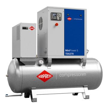 Compresor cu șurub MiniPower 5 TDG270 | 5.5 CP / 4.0 kW | 485 L/min | 270 L galvanizat