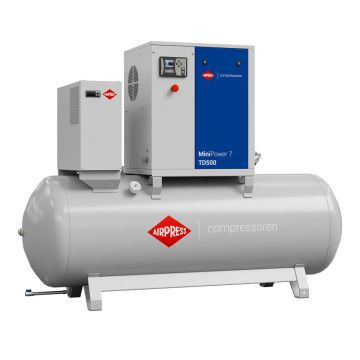Compresor șurub MiniPower 7 TD500 | 7.5 CP / 5.5 kW | 650 L/min | 500 L