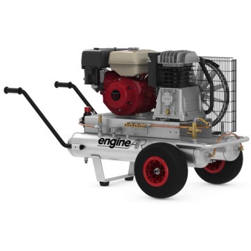 Compresor pe benzină cu două pistoane BM 17+17/550 (Honda GX270) 10 bar 8.4 CP/6.3 kW 403 l/min 2x17 l