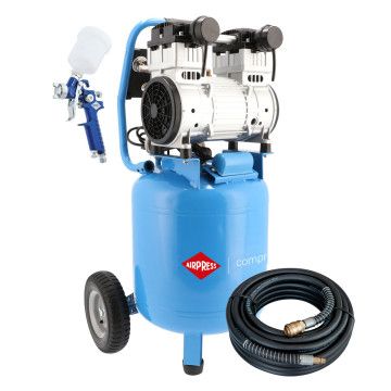 Compresor silențios fără ulei cu doi cilindri vertical 8 bar 2 CP/1.5 kW 150 l/min 38 l LMVO 40-250