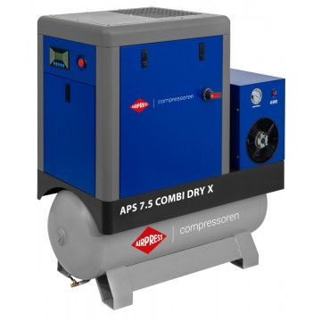 Compresor cu șurub APS 7.5 Combi Dry X 10 bar 7.5 CP/5.5 kW 690 l/min 200 l