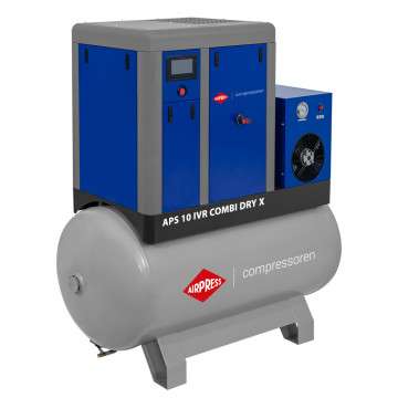 Compresor cu șurub APS 10 IVR Combi Dry X 10 bar 10 CP/7.5 kW 270-1020 l/min 500 l