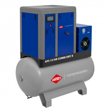 Compresor cu șurub APS 15 IVR Combi Dry X 10 bar 15 CP/11 kW 380-1500 l/min 500 l