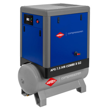 Compresor cu șurub APS 7.5 IVR Combi X G2 10 bar 7.5 CP/5.5 kW 290-790 l/min 200 l