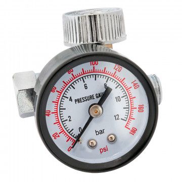 Regulator cu manometru pentru pistoale de vopsit 1/4" 10 bar
