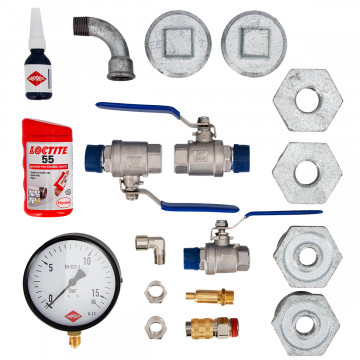 Kit de instalare recipient aer 2" compresor cu șurub 3/4" 11 bar